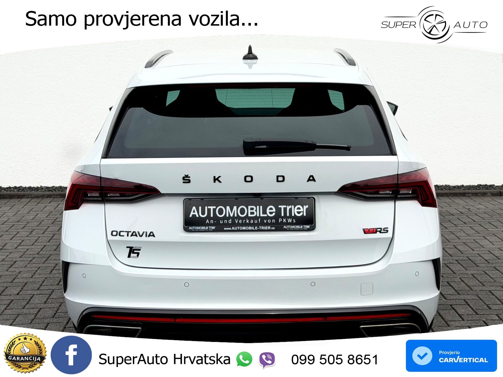 Škoda Octavia Combi RS 2.0 TSI (245 KS) DSG LED+GR SJED+ACC