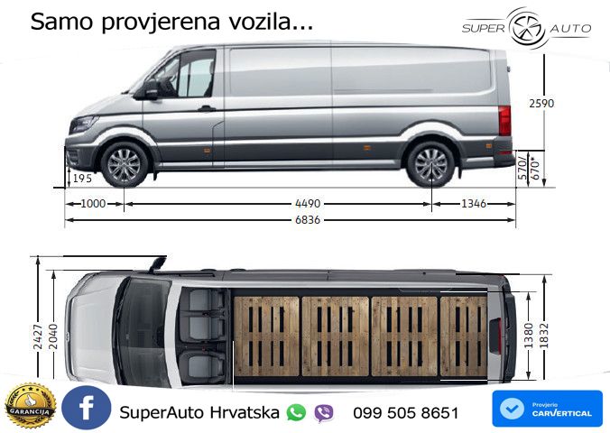 Volkswagen JAHRESWAGEN 2025. CRAFTER L4 177 PS + AHK. MEGA. 177 KS