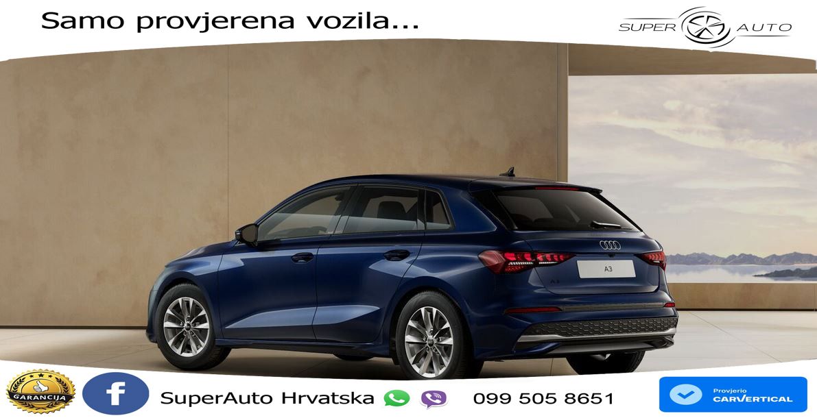 Audi A3 Sportback 30 TFSI (116 KS) Mild Hybrid S tronic LED+GR SJED+ACC