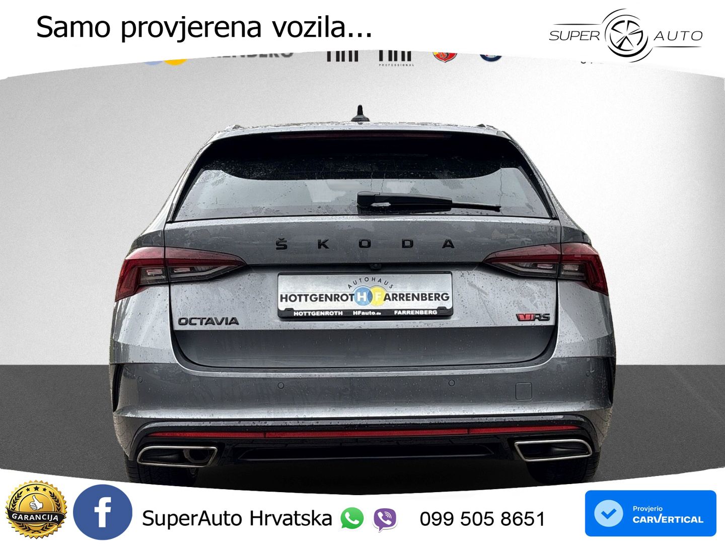 Škoda Octavia Combi RS 2.0 TDI (200 KS) 4x4 DSG LED+GR SJED+ACC