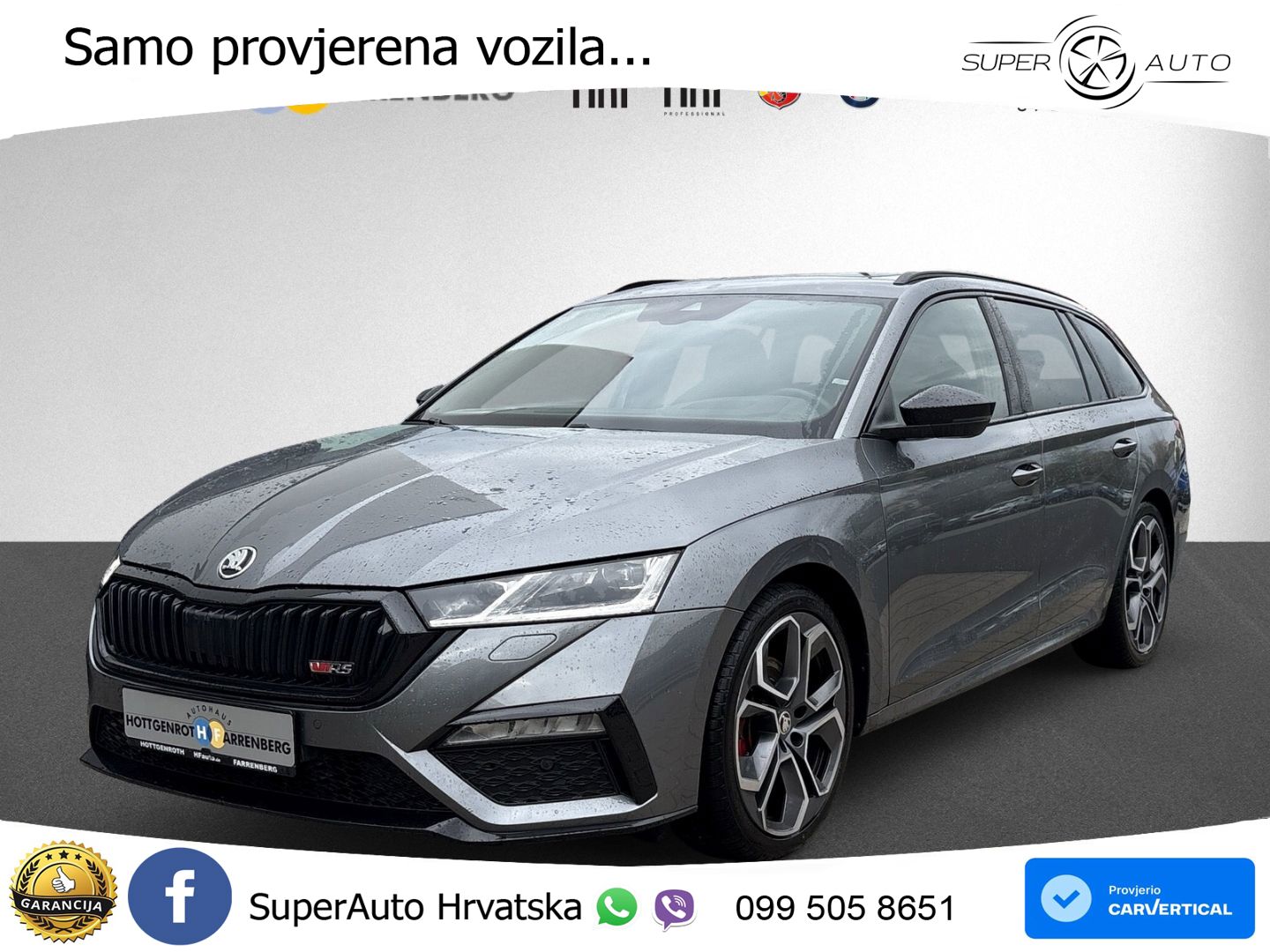 Škoda Octavia Combi RS 2.0 TDI (200 KS) 4x4 DSG LED+GR SJED+ACC