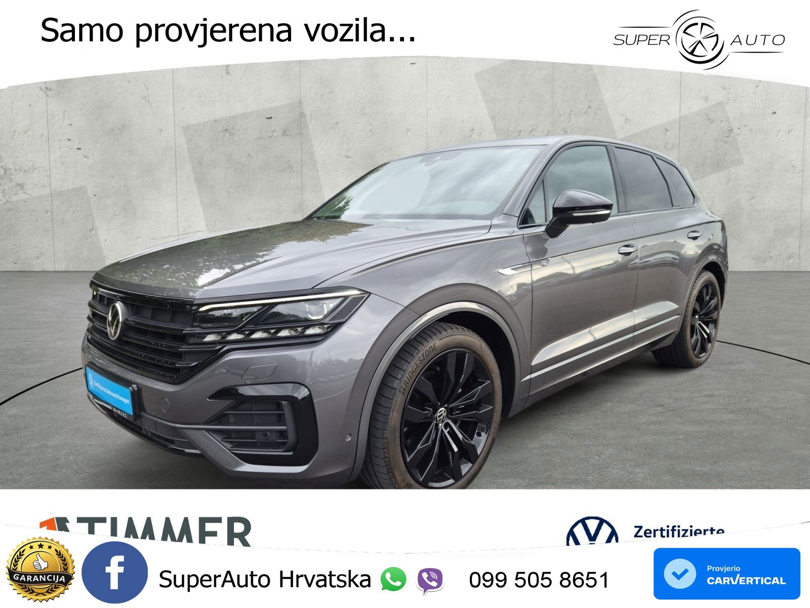 Volkswagen Touareg 3.0 V6 TDI (286 KS) 4MOTION Tiptronic R-Line ZRAČNI+ACC+4xGR SJED+KAM