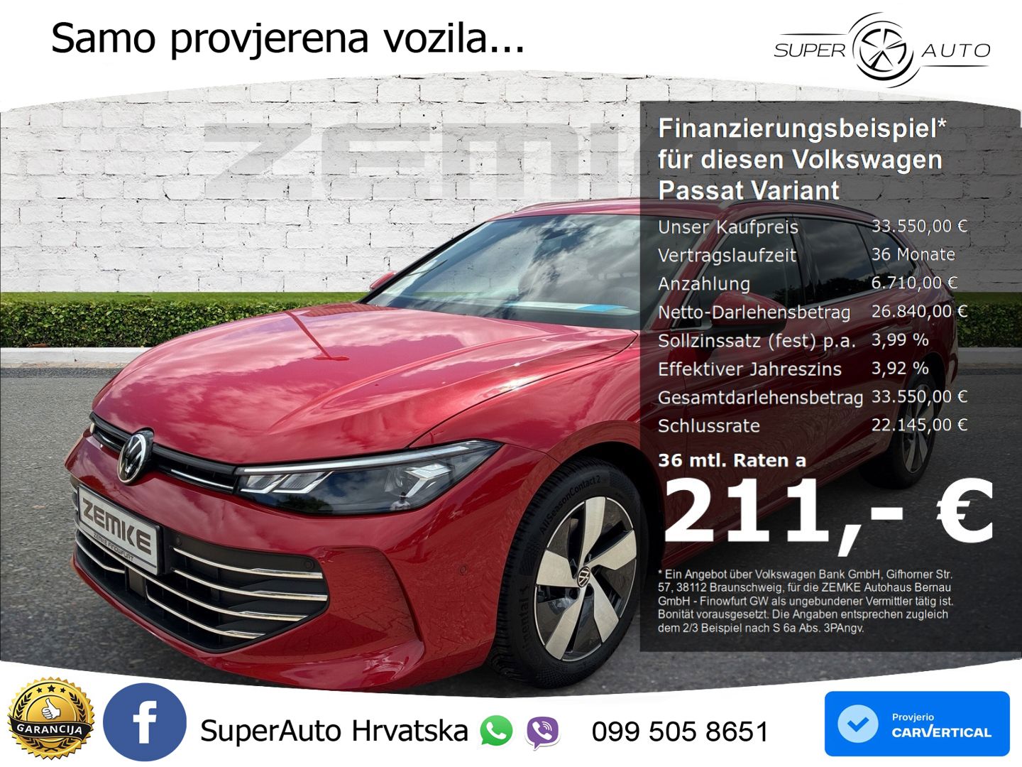 Volkswagen Passat Variant 2.0 TDI (122 KS) DSG Business LED+GR SJED+ACC