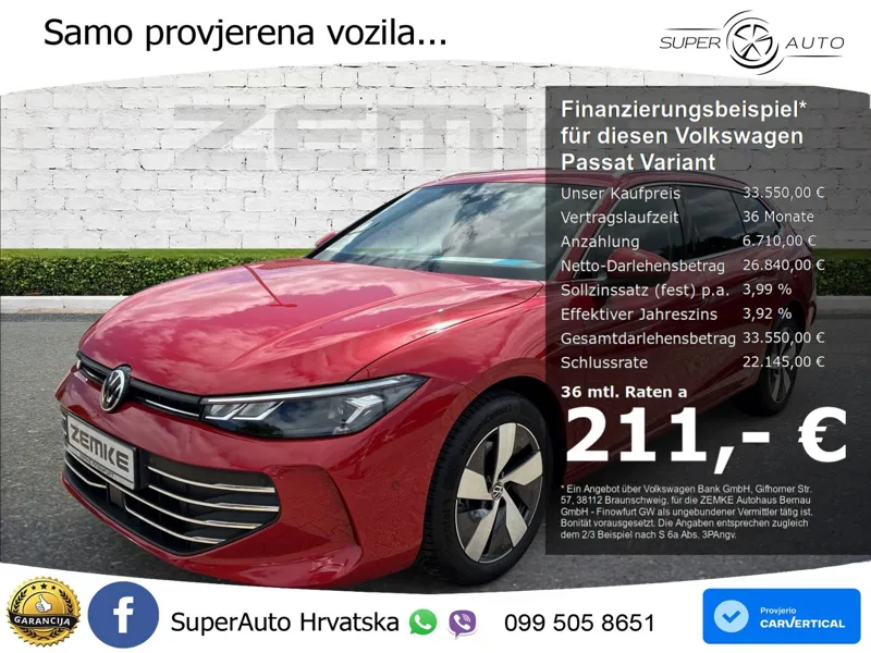 Volkswagen Passat Variant 2.0 TDI (122 KS) DSG Business LED+GR SJED+ACC