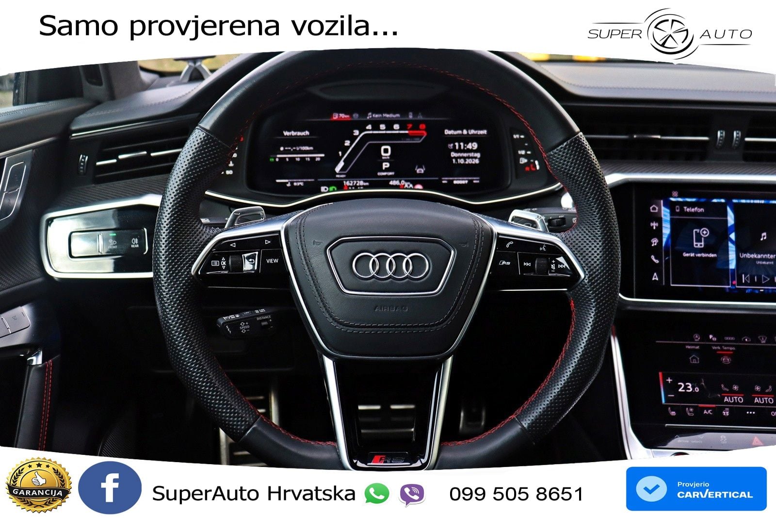 Audi RS6 Avant 4.0 TFSI V8 performance (630 KS)  quattro tiptronic ACC+HEAD+4xGR SJED+360+PANO