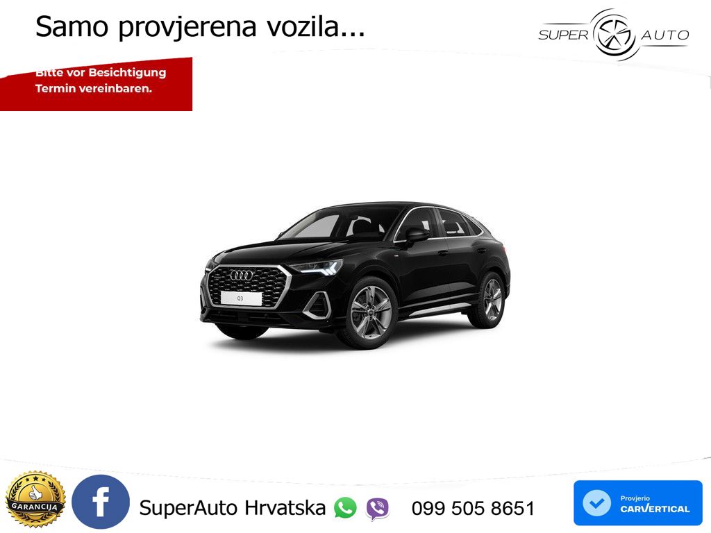 Audi Q3 II Sportback 40 TFSI (190 KS) quattro S tronic S line LED+GR SJED+ACC