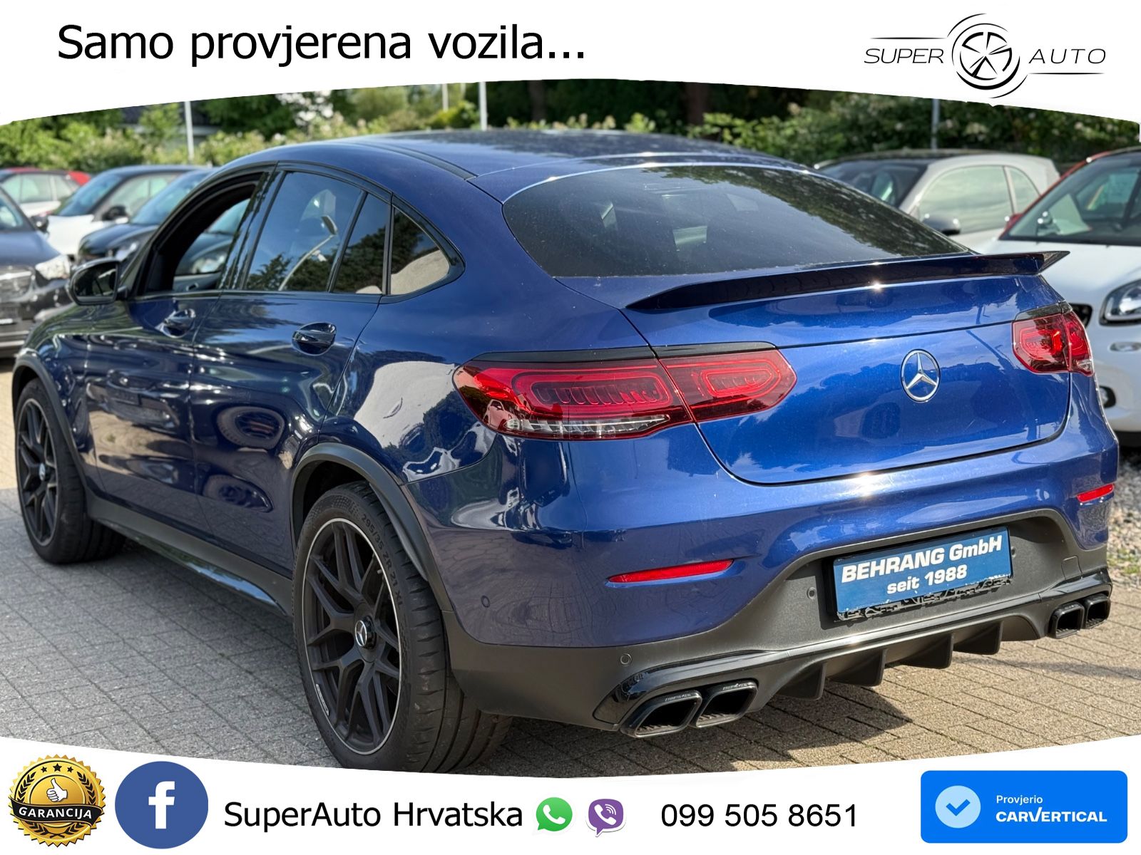 Mercedes AMG GLC 63 V8 (476 KS) 4MATIC+ MCT ZRAČNI+ACC+GR SJED+KAM