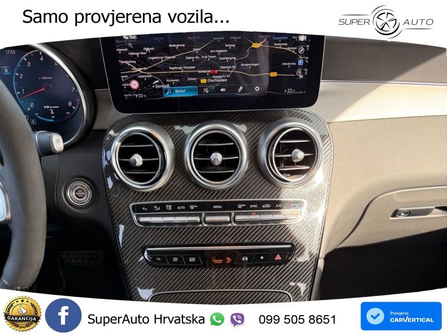 Mercedes AMG GLC 63 V8 (476 KS) 4MATIC+ MCT ZRAČNI+ACC+GR SJED+KAM