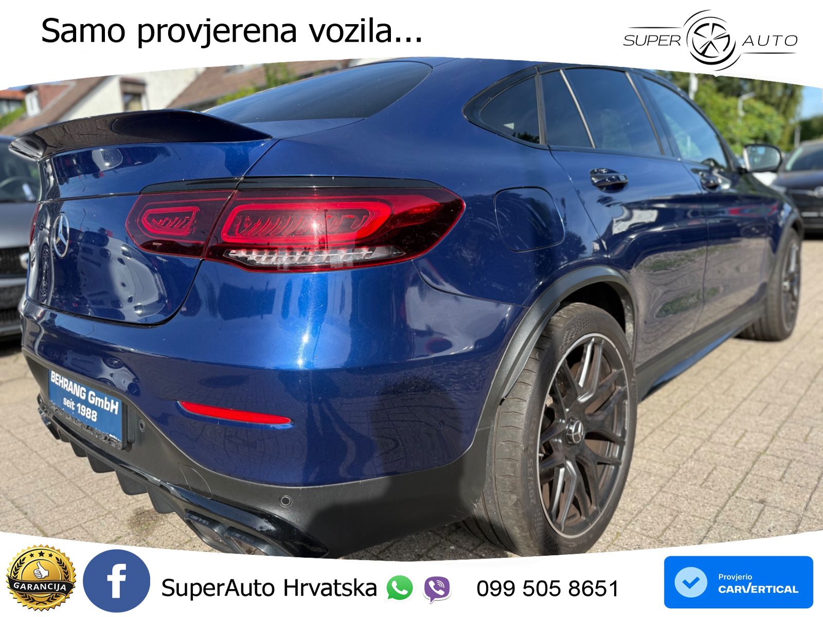 Mercedes AMG GLC 63 V8 (476 KS) 4MATIC+ MCT ZRAČNI+ACC+GR SJED+KAM