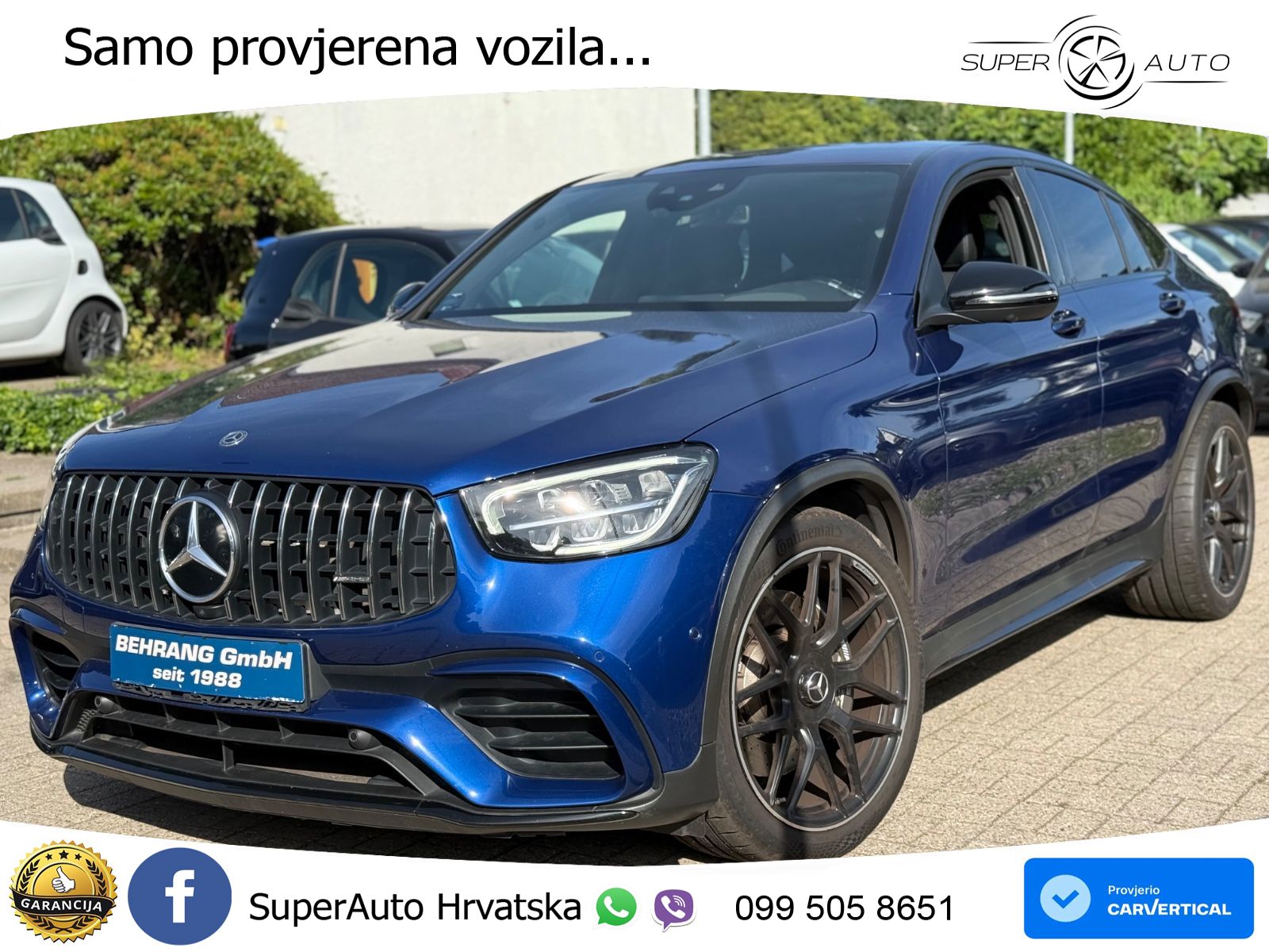 Mercedes AMG GLC 63 V8 (476 KS) 4MATIC+ MCT ZRAČNI+ACC+GR SJED+KAM