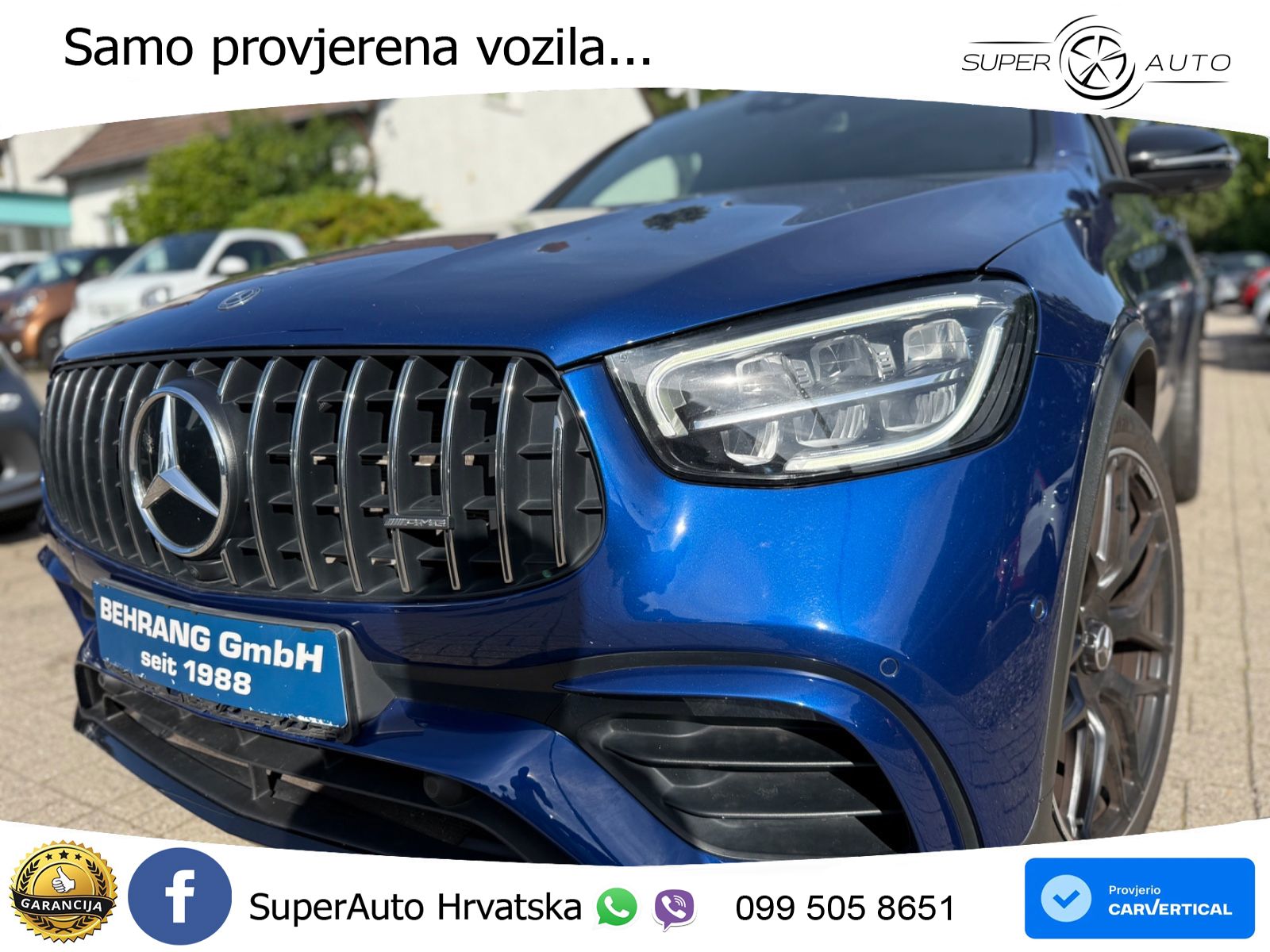 Mercedes AMG GLC 63 V8 (476 KS) 4MATIC+ MCT ZRAČNI+ACC+GR SJED+KAM