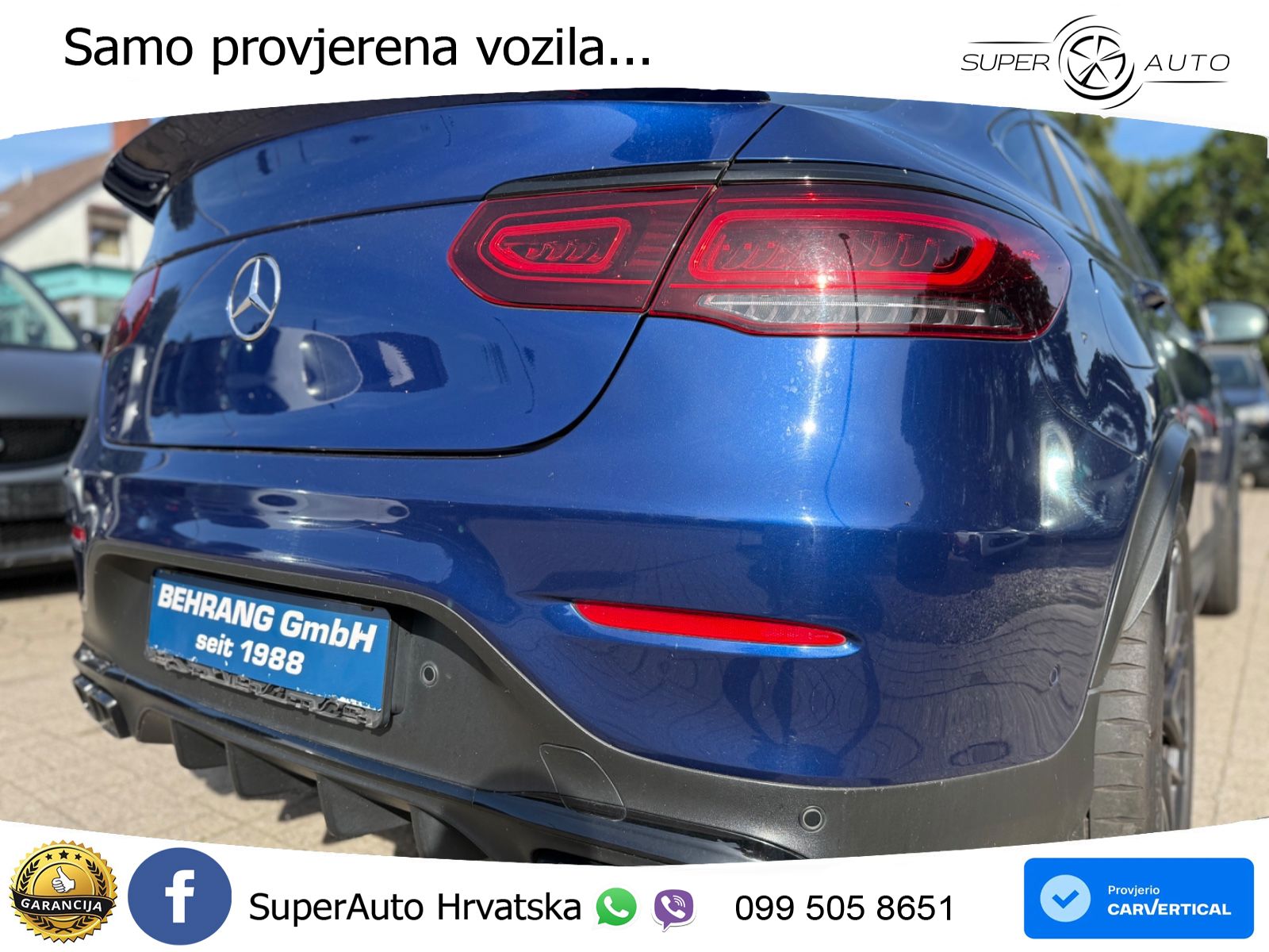 Mercedes AMG GLC 63 V8 (476 KS) 4MATIC+ MCT ZRAČNI+ACC+GR SJED+KAM