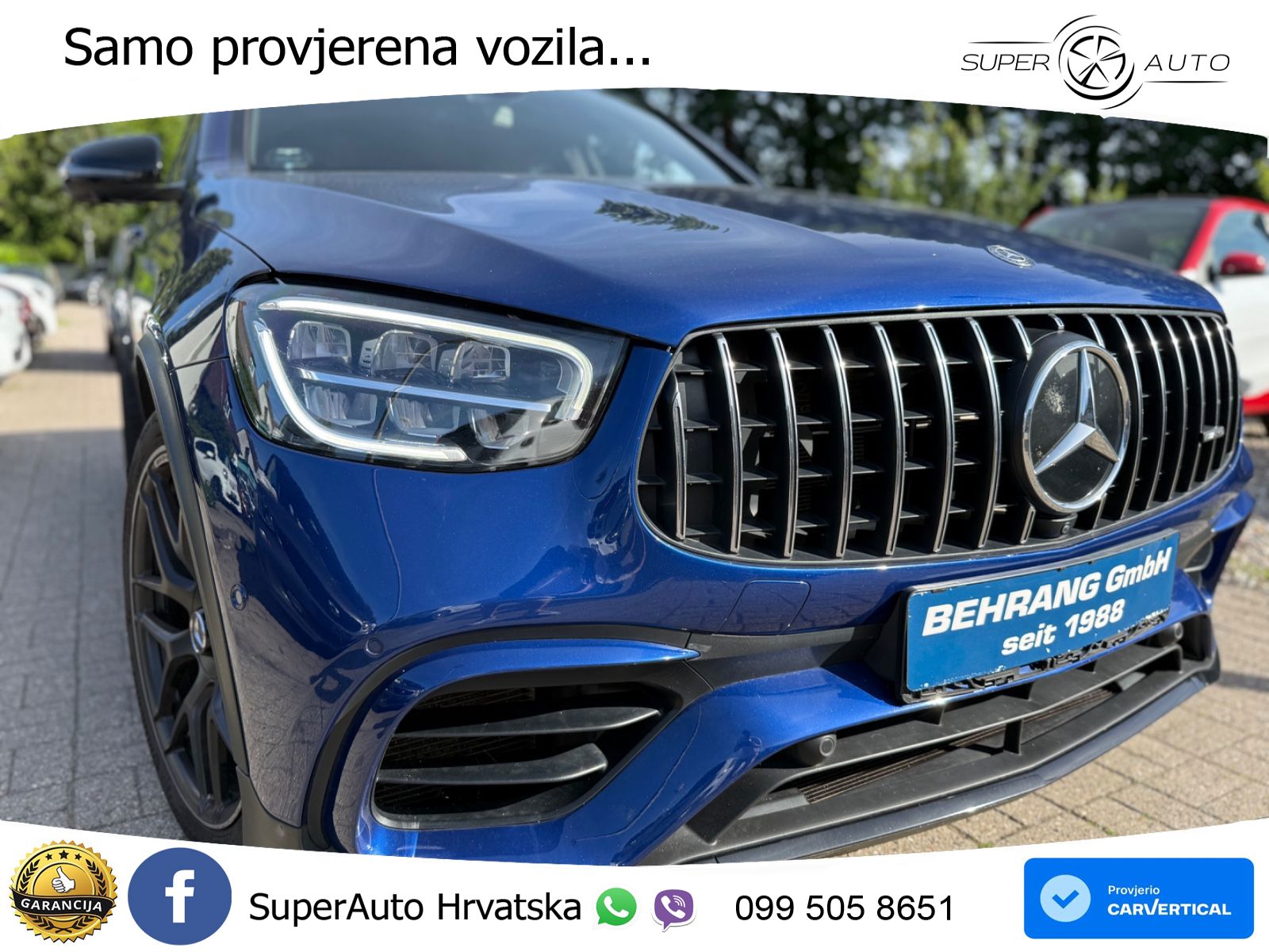 Mercedes AMG GLC 63 V8 (476 KS) 4MATIC+ MCT ZRAČNI+ACC+GR SJED+KAM
