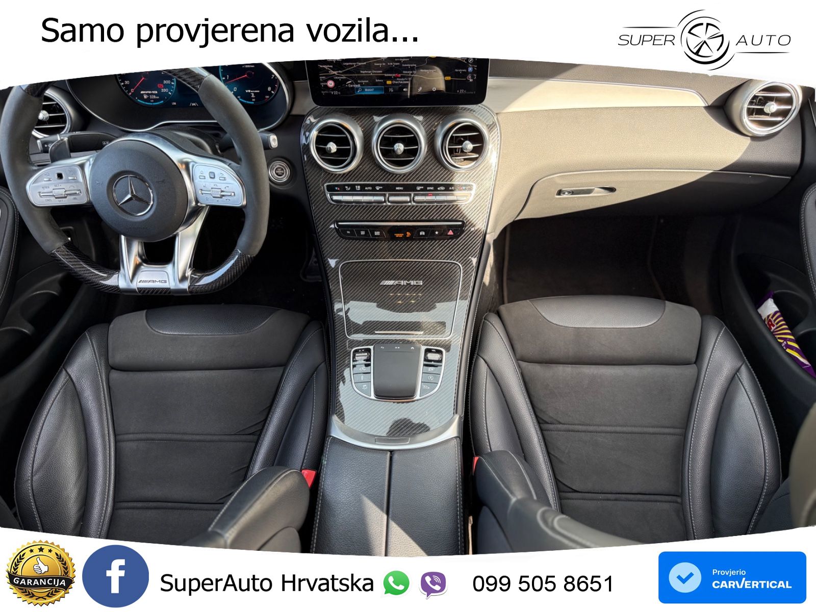 Mercedes AMG GLC 63 V8 (476 KS) 4MATIC+ MCT ZRAČNI+ACC+GR SJED+KAM