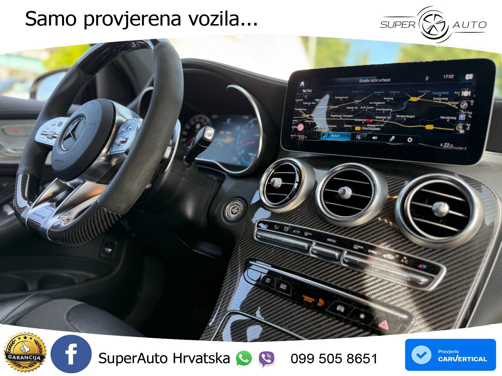 Mercedes AMG GLC 63 V8 (476 KS) 4MATIC+ MCT ZRAČNI+ACC+GR SJED+KAM