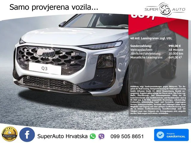 Audi Q3 1.5 TFSIe (272 KS) S tronic 2x S line LED+GR SJED+ACC