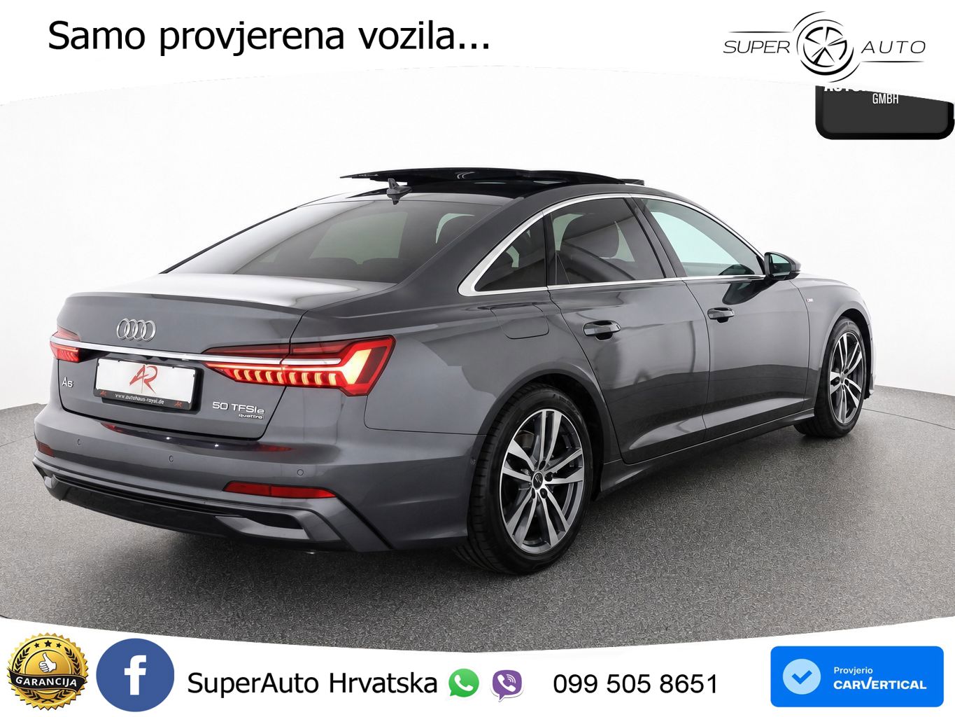 Audi A6 50 TFSIe (299 KS) quattro ultra S tronic S line LED+GR SJED+ACC