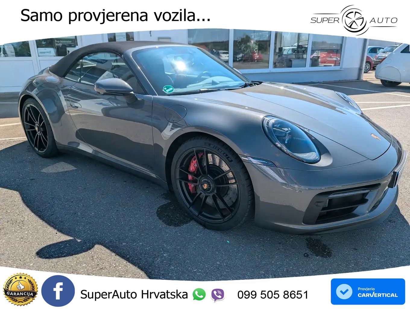 Porsche 911 Carrera 4 GTS Cabriolet 3.0 (480 KS) PDK ZRAČNI+ACC+GR SJED+KAM