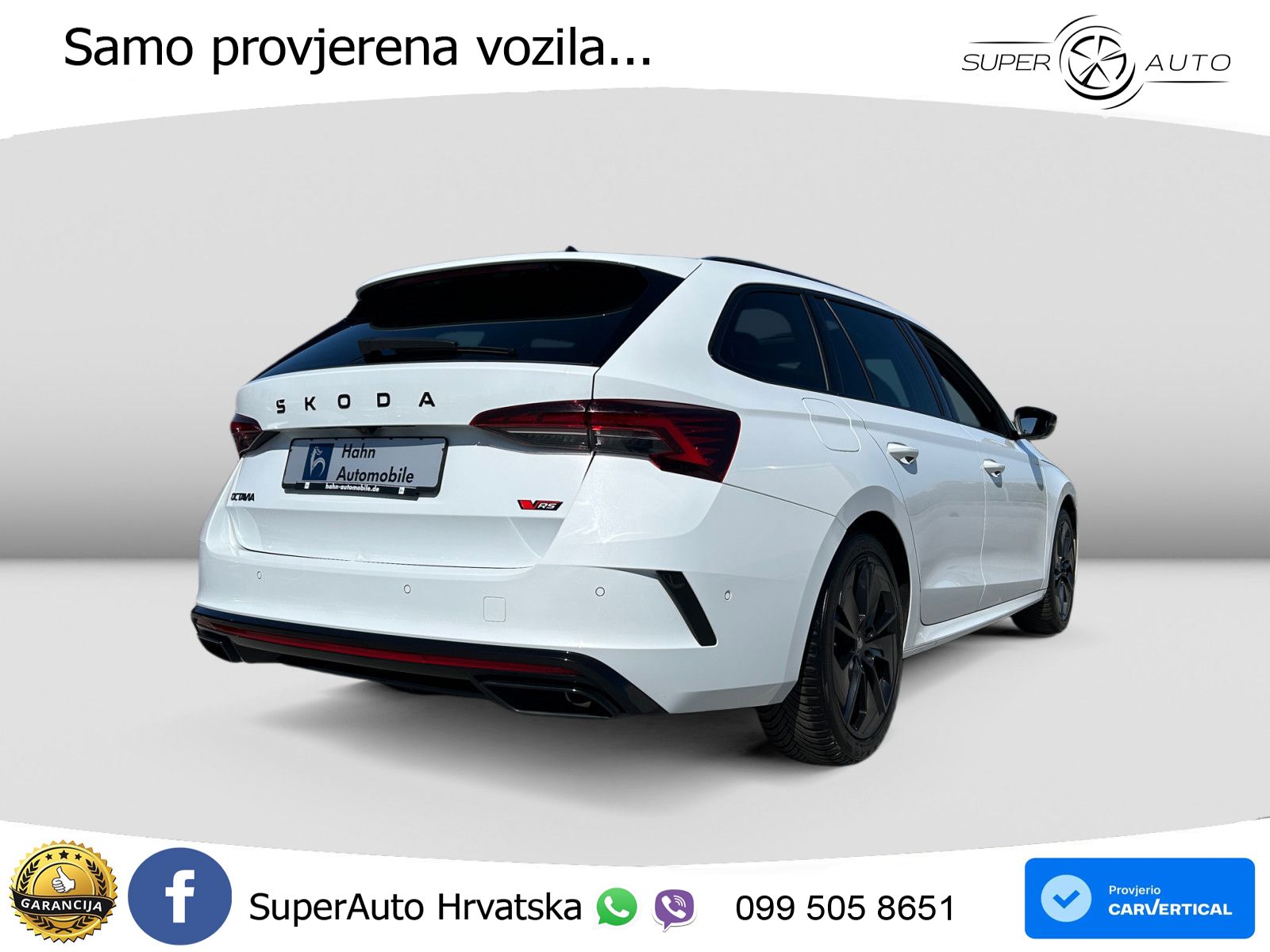 Škoda Octavia Combi RS 2.0 TSI (265 KS) DSG LED+GR SJED+ACC