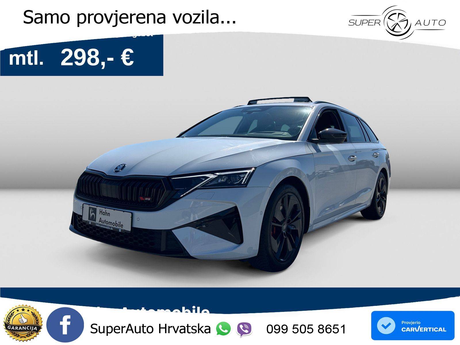 Škoda Octavia Combi RS 2.0 TSI (265 KS) DSG LED+GR SJED+ACC