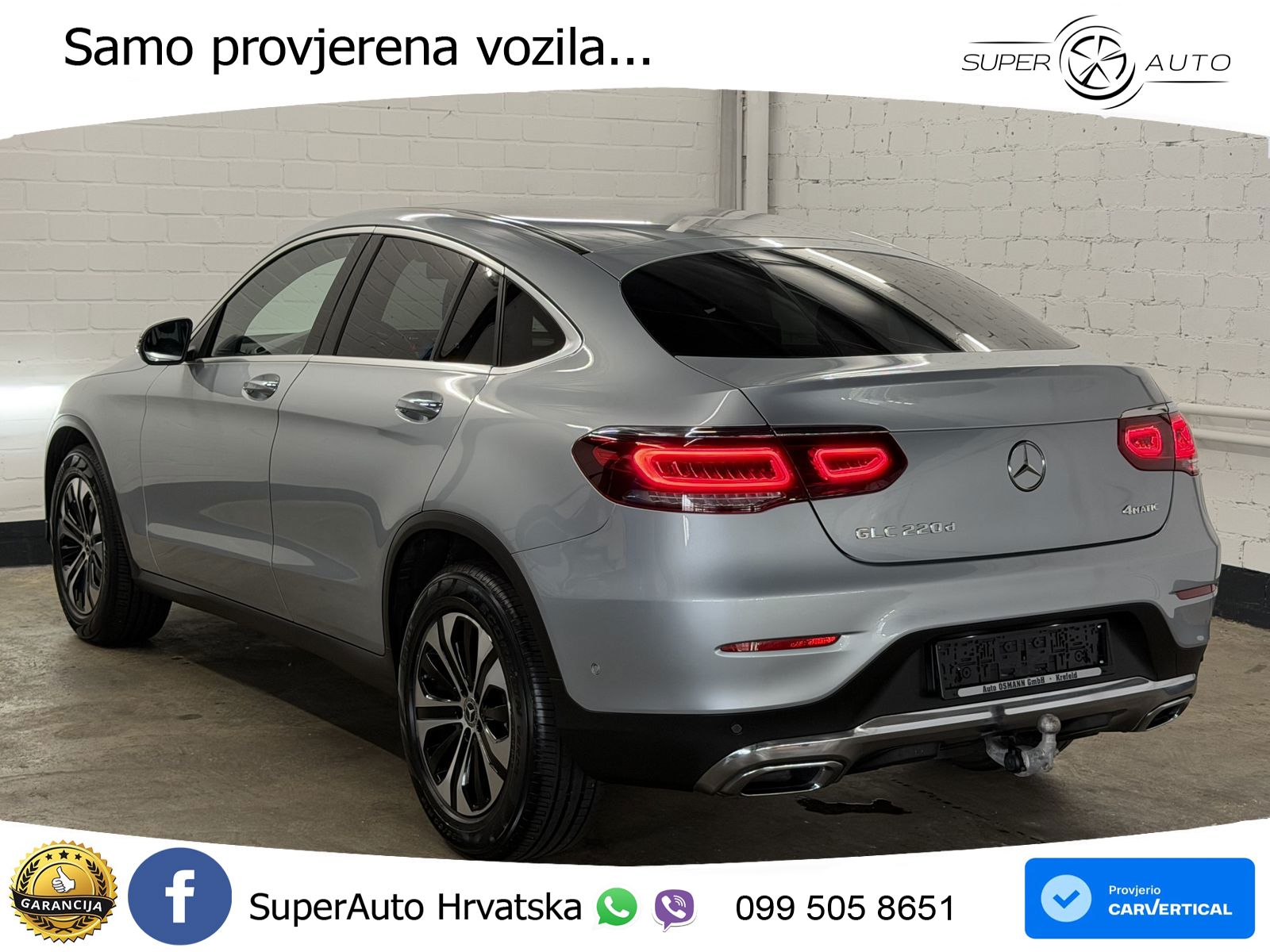 Mercedes GLC Coupe 220d (194 KS) 4MATIC G-TRONIC LED+GR SJED+ACC