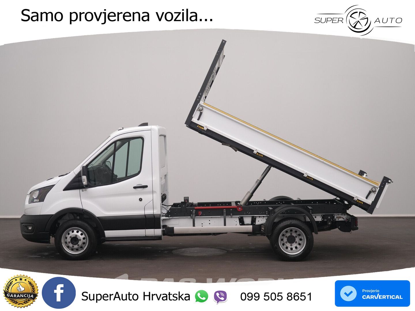 Ford Transit 165pk Kipper Dubbellucht 3,5t Trekhaak A 165 KS