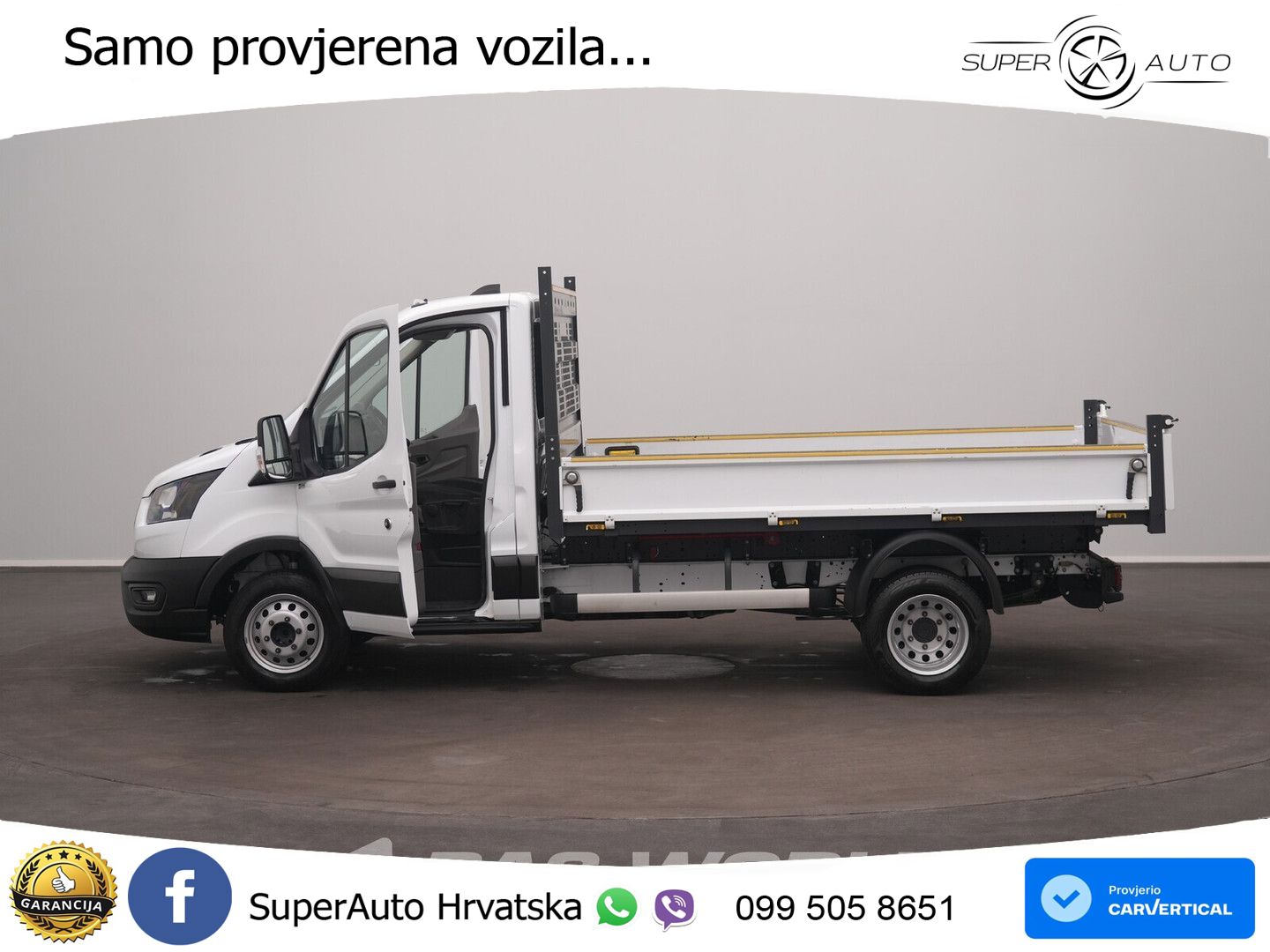 Ford Transit 165pk Kipper Dubbellucht 3,5t Trekhaak A 165 KS