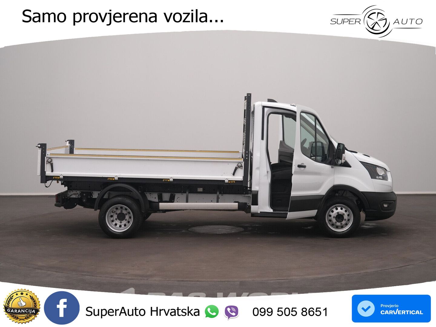 Ford Transit 165pk Kipper Dubbellucht 3,5t Trekhaak A 165 KS