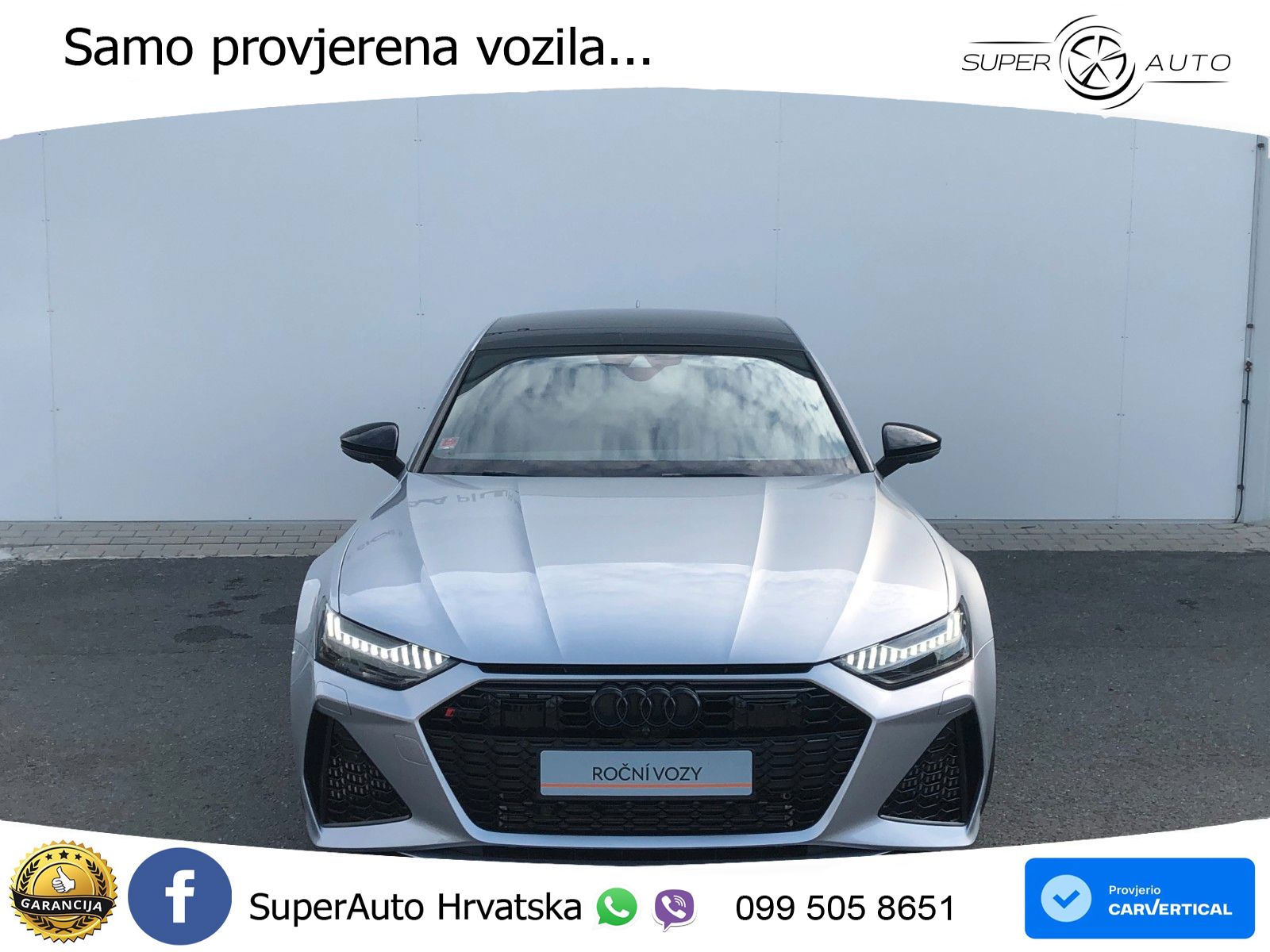 Audi RS7 4.0 TFSI V8 performance (630 KS) quattro tiptronic LED+GR SJED+ACC