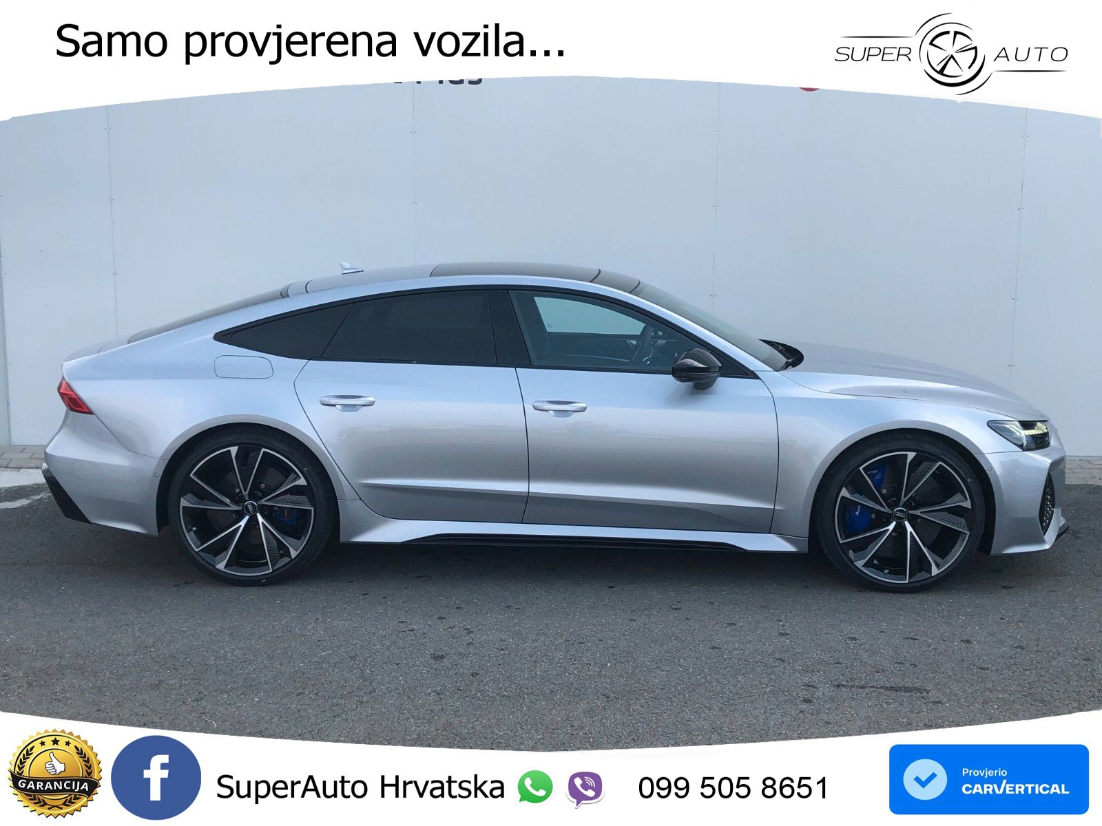 Audi RS7 4.0 TFSI V8 performance (630 KS) quattro tiptronic LED+GR SJED+ACC