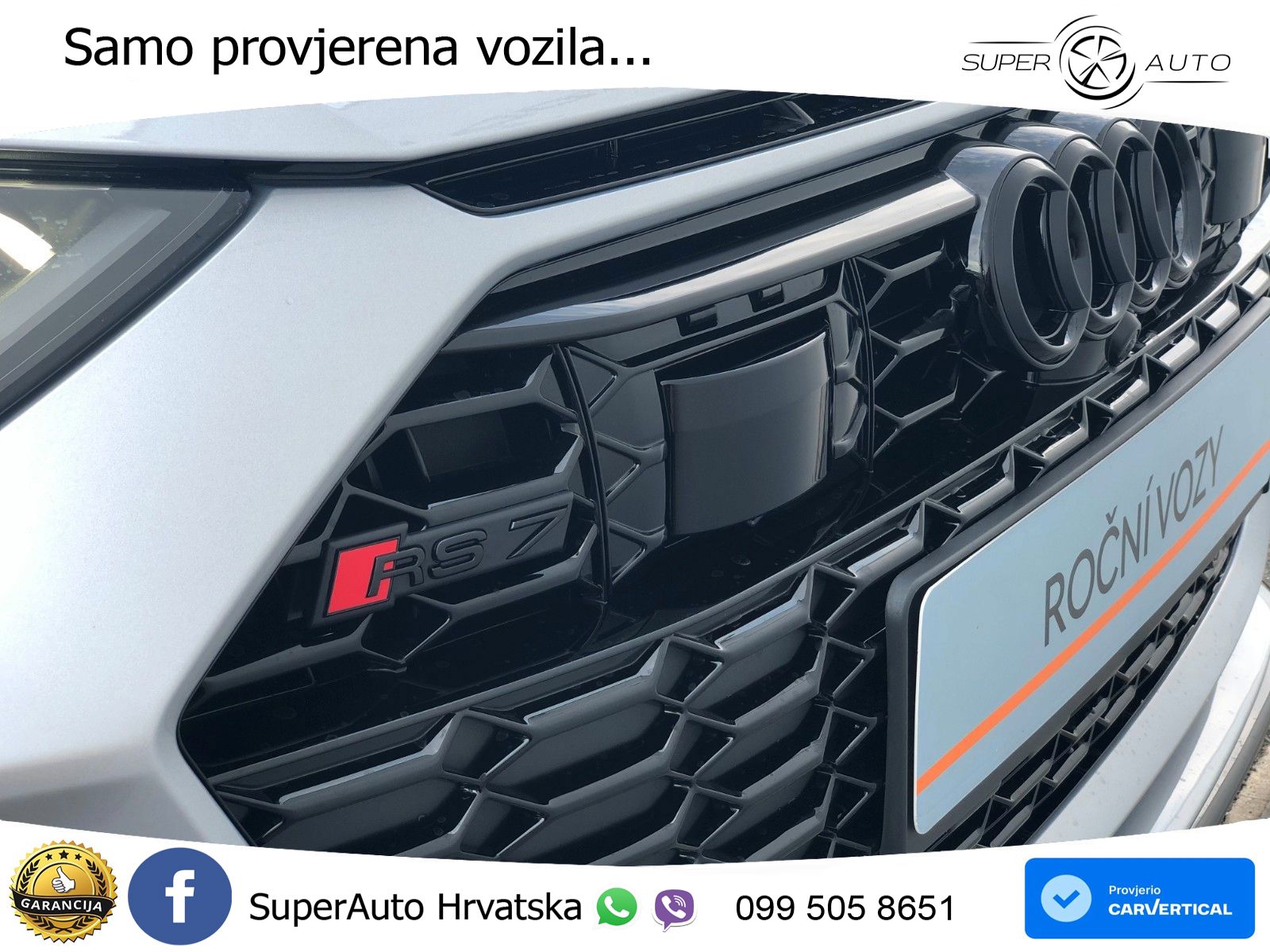 Audi RS7 4.0 TFSI V8 performance (630 KS) quattro tiptronic LED+GR SJED+ACC