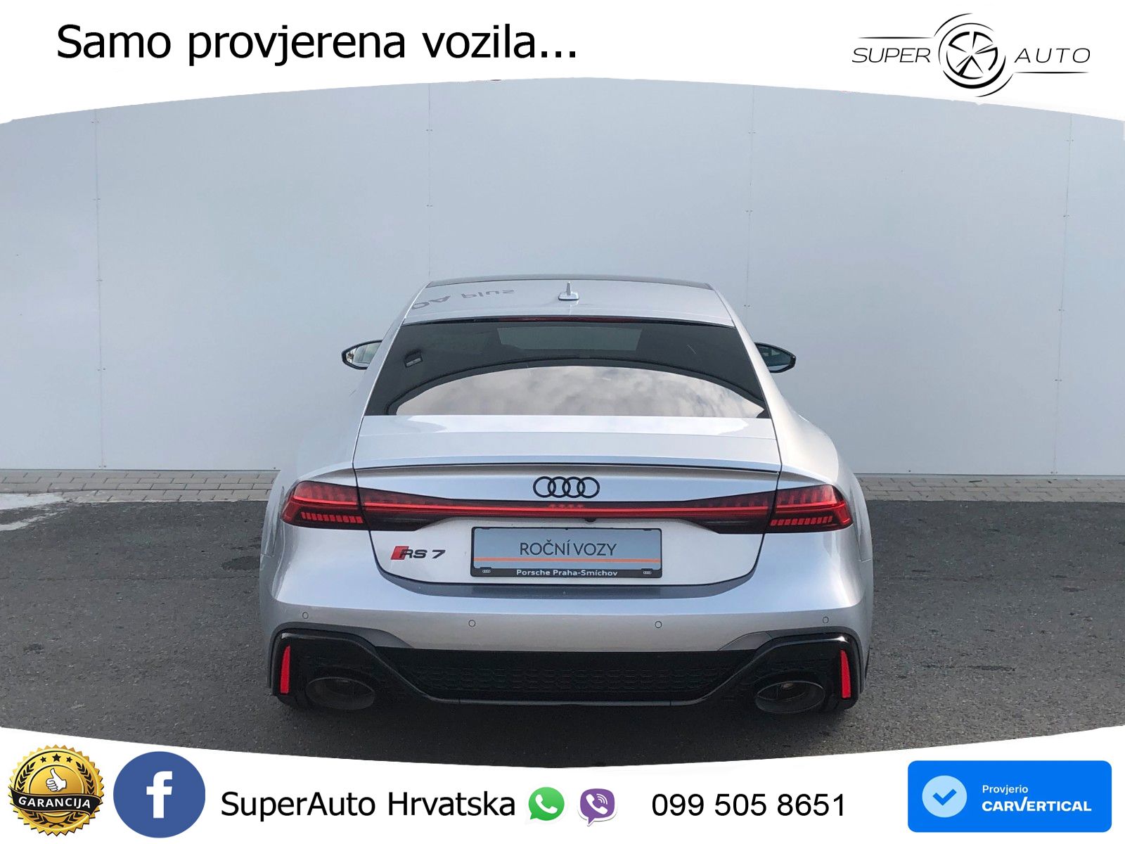 Audi RS7 4.0 TFSI V8 performance (630 KS) quattro tiptronic LED+GR SJED+ACC