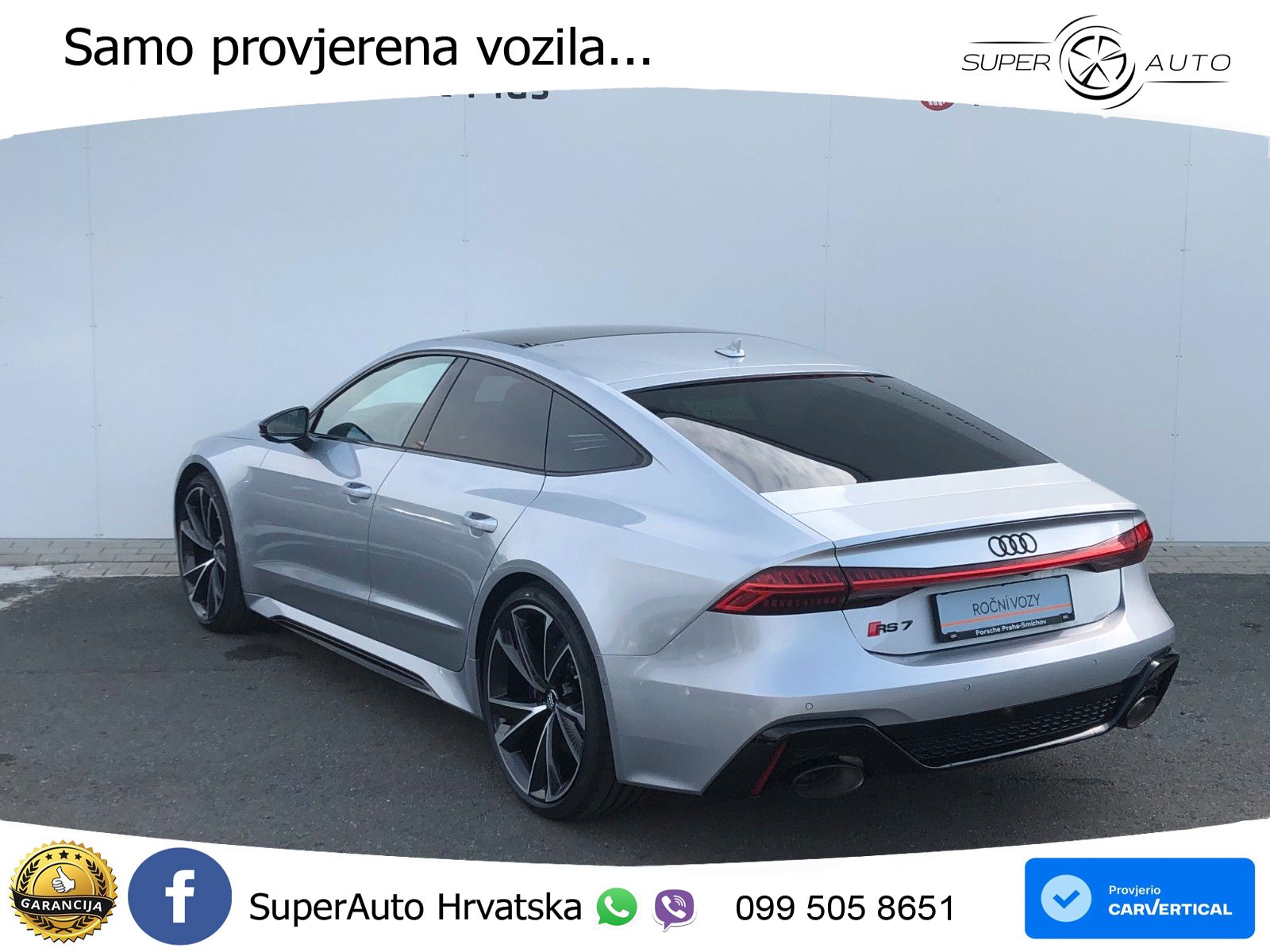 Audi RS7 4.0 TFSI V8 performance (630 KS) quattro tiptronic LED+GR SJED+ACC