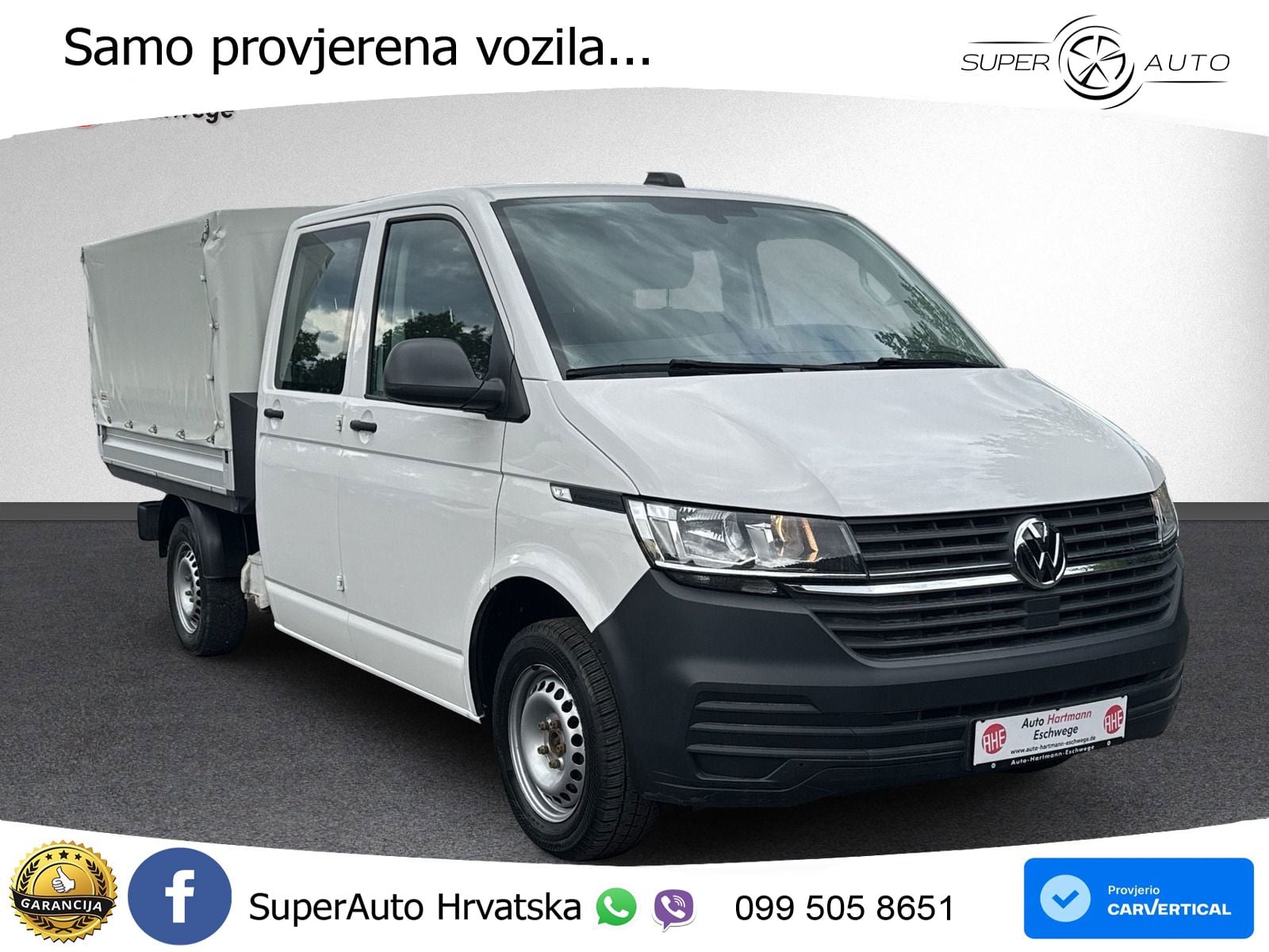 Volkswagen T6.1 Transporter 2.0TDI Pritsche DoKa Ahk 3000kg 150 KS