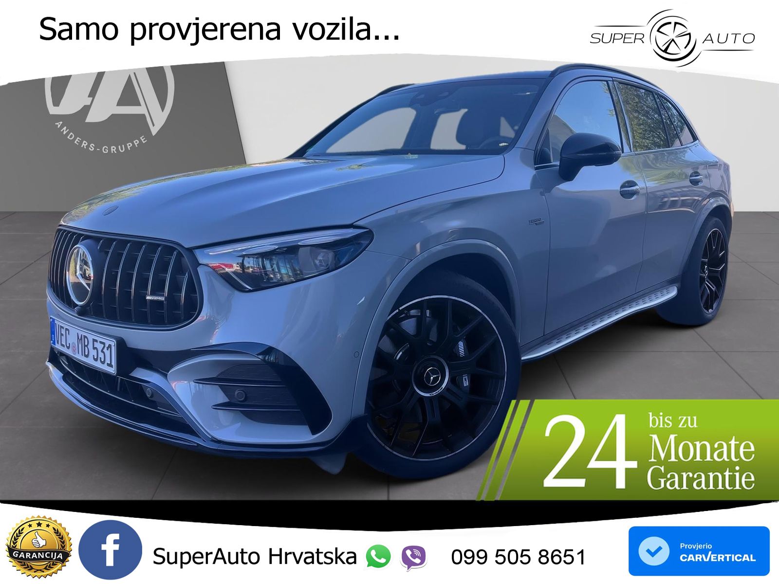 Mercedes AMG GLC 53 (449 KS) 4MATIC+ AMG SPEEDSHIFT TCT 9G ACC+HEAD+GR SJED+360+PANO