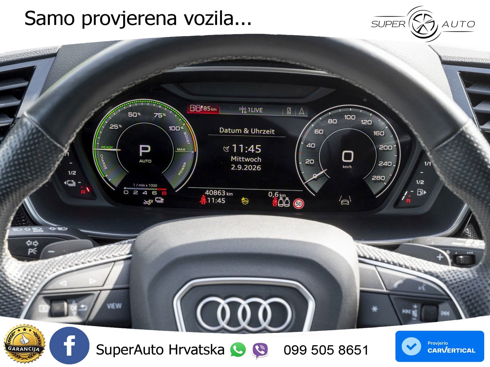 Audi Q3 Sportback 45 TFSIe (245 KS) S tronic S line LED+ACC