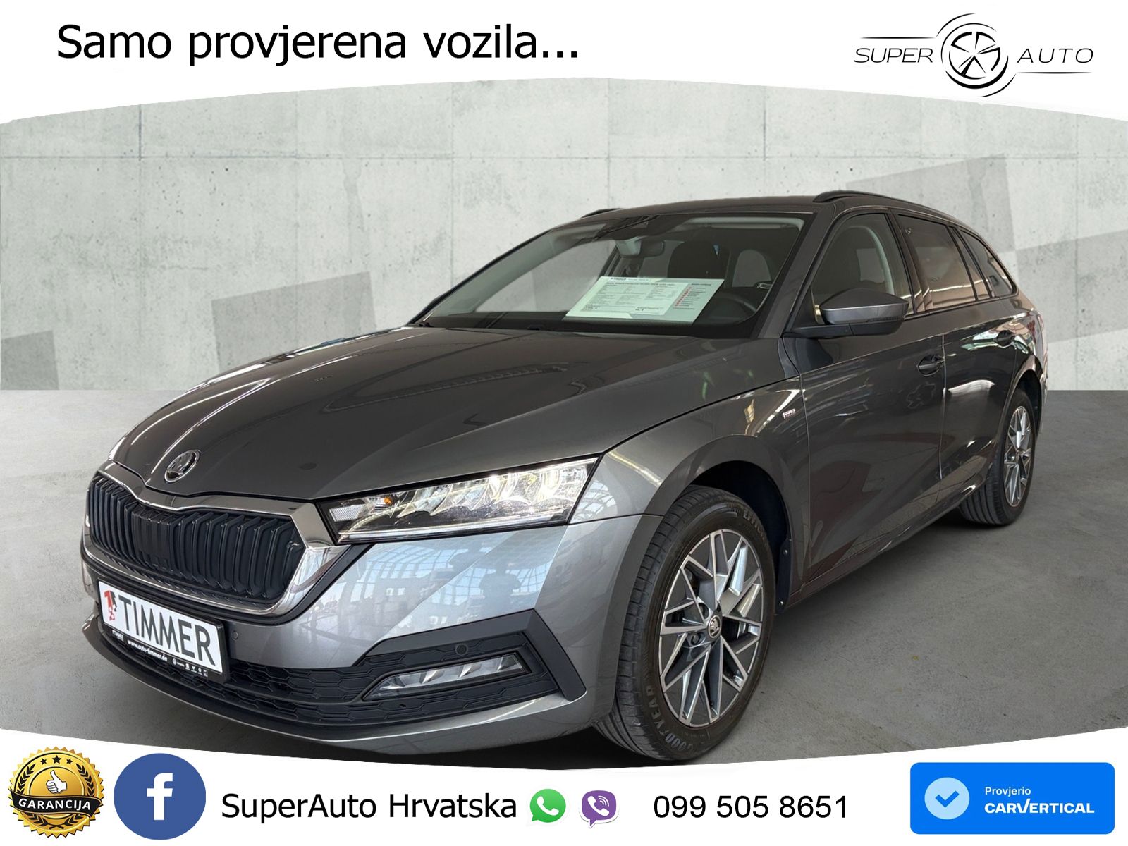 Škoda Octavia Combi 2.0 TDI (150 KS) DSG LED+GR SJED+ACC