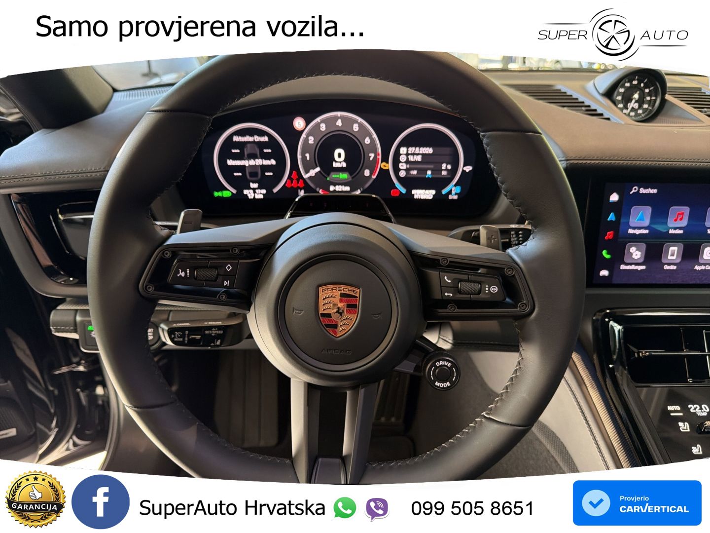 Porsche Panamera 4 2.9 V6 (470 KS) E-Hybrid PDK ACC+HEAD+4xGR SJED+360+PANO