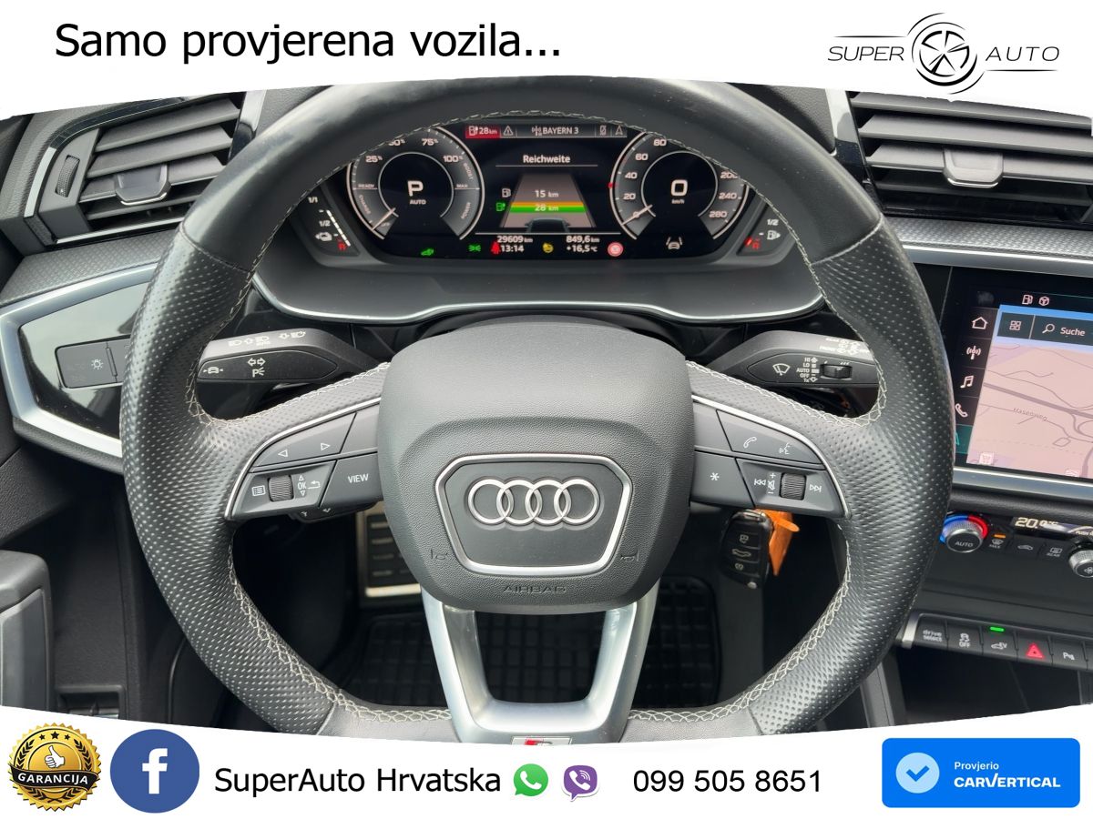 Audi Q3 45 TFSIe (245 KS) S tronic S line LED+GR SJED+ACC