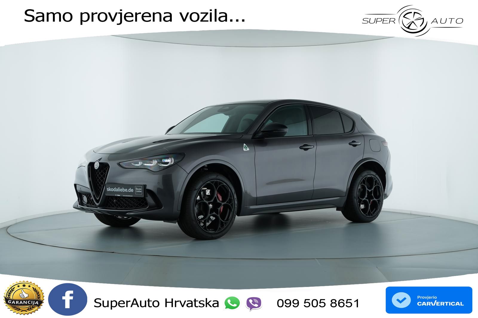 Alfa Romeo Stelvio Quadrifoglio 2.9 V6 Bi-Turbo (520 KS) Q4 Automatic LED+GR SJED+ACC