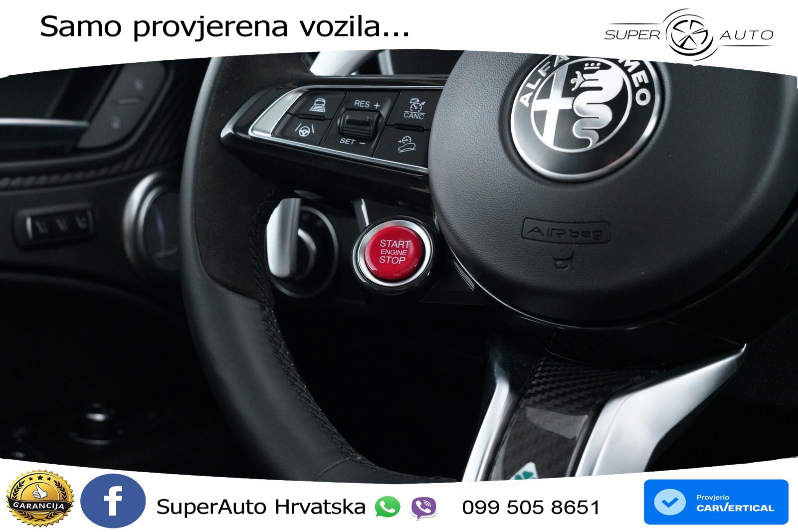 Alfa Romeo Stelvio Quadrifoglio 2.9 V6 Bi-Turbo (520 KS) Q4 Automatic LED+GR SJED+ACC