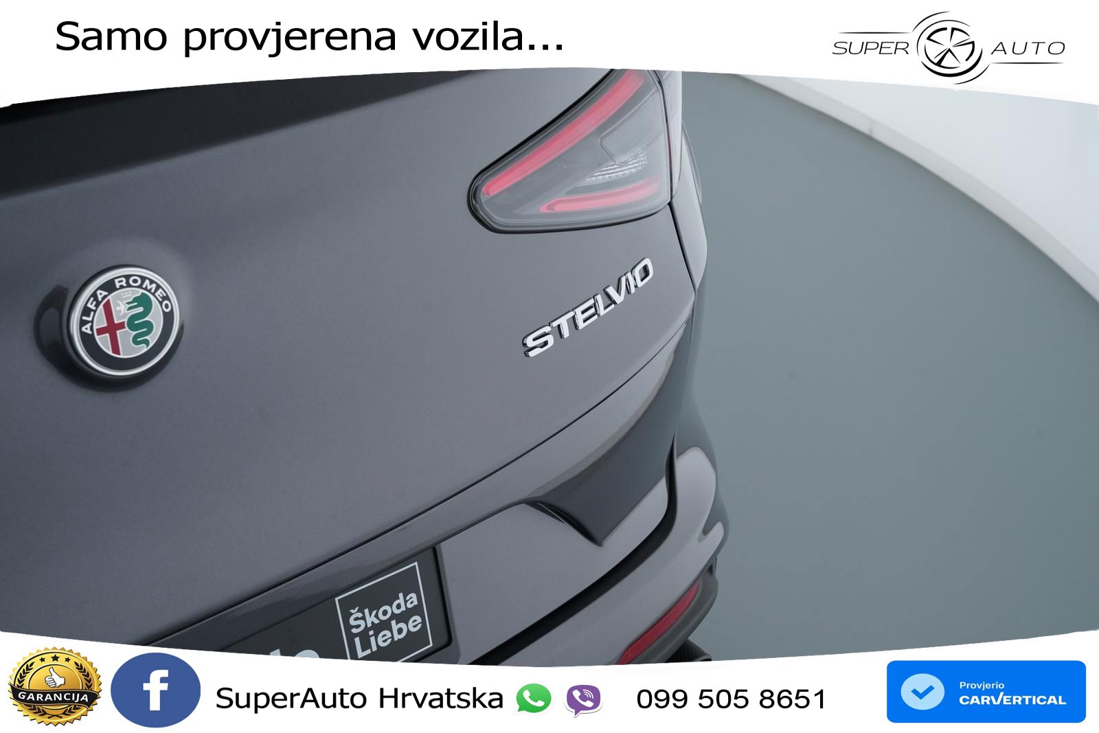 Alfa Romeo Stelvio Quadrifoglio 2.9 V6 Bi-Turbo (520 KS) Q4 Automatic LED+GR SJED+ACC