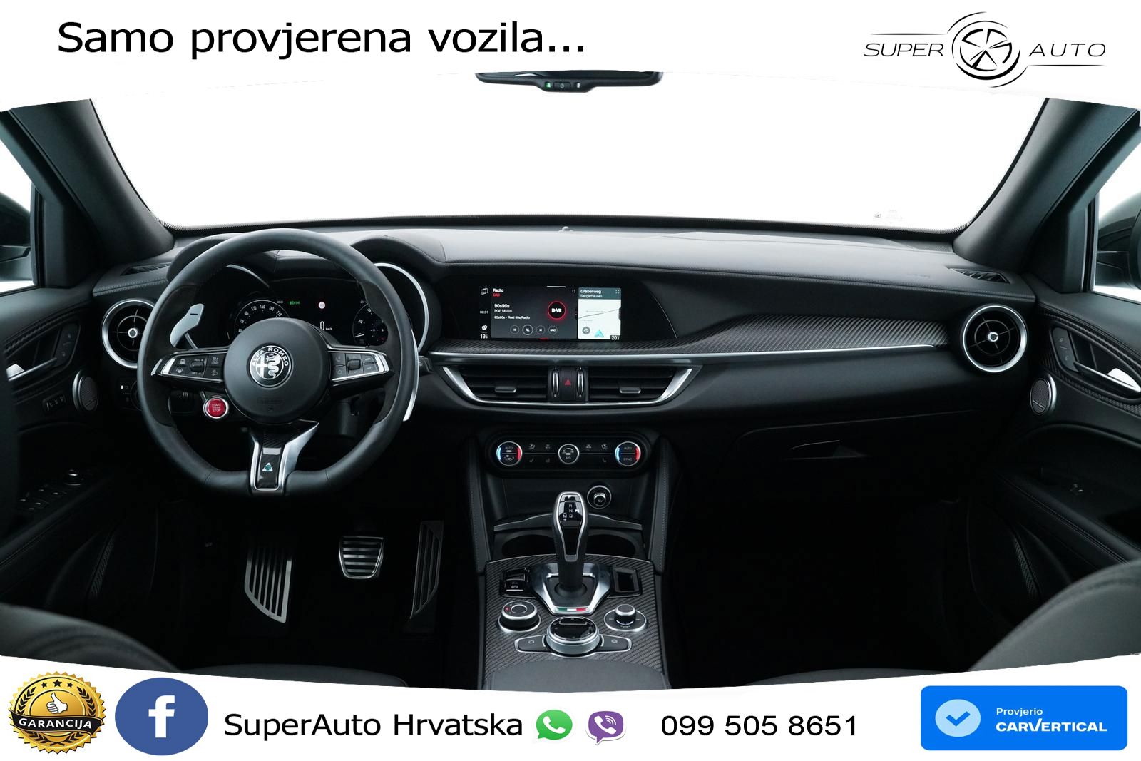 Alfa Romeo Stelvio Quadrifoglio 2.9 V6 Bi-Turbo (520 KS) Q4 Automatic LED+GR SJED+ACC