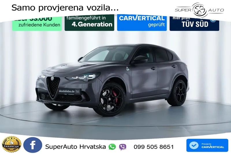 Alfa Romeo Stelvio Quadrifoglio 2.9 V6 Bi-Turbo (520 KS) Q4 Automatic LED+GR SJED+ACC