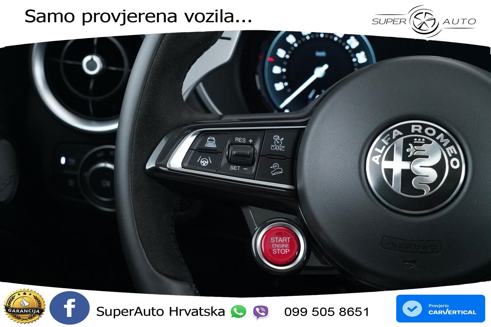 Alfa Romeo Stelvio Quadrifoglio 2.9 V6 Bi-Turbo (520 KS) Q4 Automatic LED+GR SJED+ACC