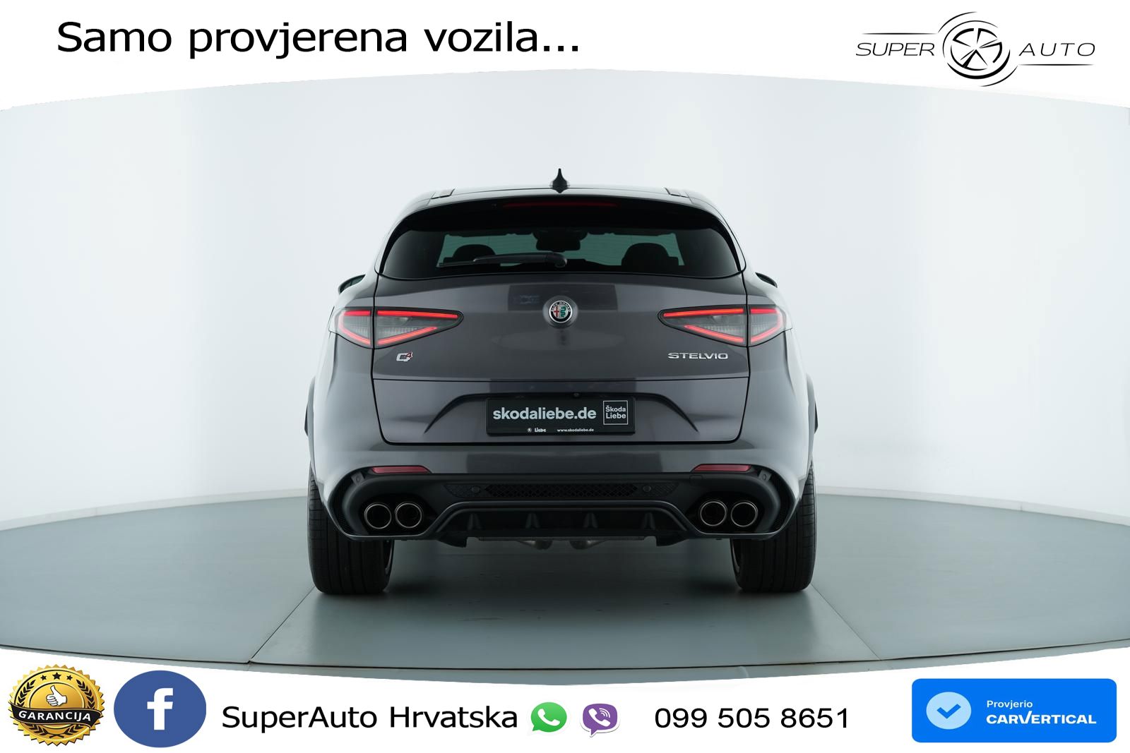 Alfa Romeo Stelvio Quadrifoglio 2.9 V6 Bi-Turbo (520 KS) Q4 Automatic LED+GR SJED+ACC