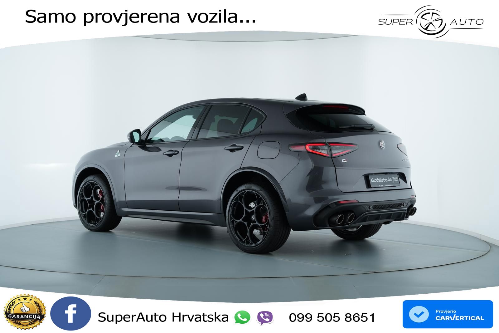 Alfa Romeo Stelvio Quadrifoglio 2.9 V6 Bi-Turbo (520 KS) Q4 Automatic LED+GR SJED+ACC