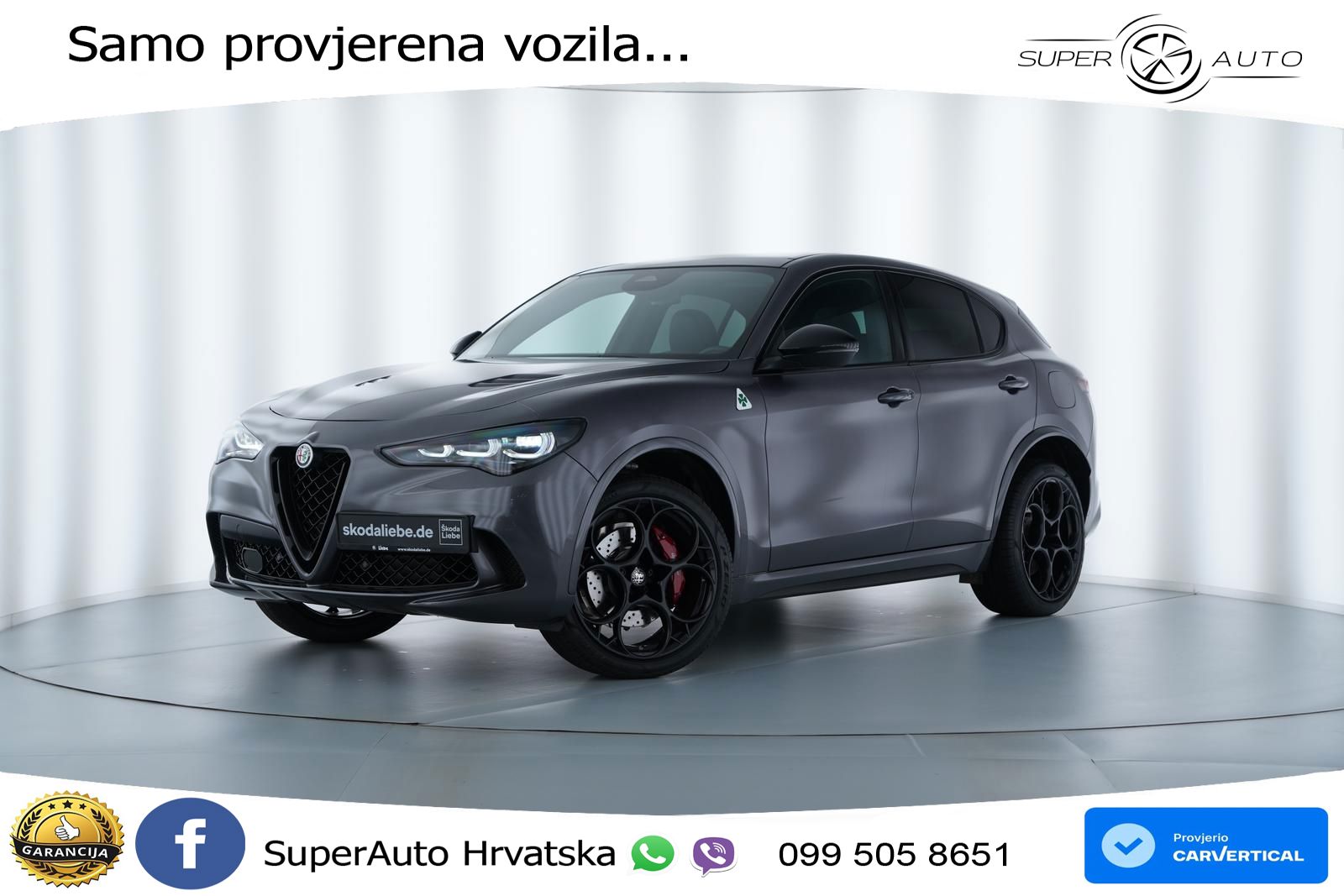 Alfa Romeo Stelvio Quadrifoglio 2.9 V6 Bi-Turbo (520 KS) Q4 Automatic LED+GR SJED+ACC