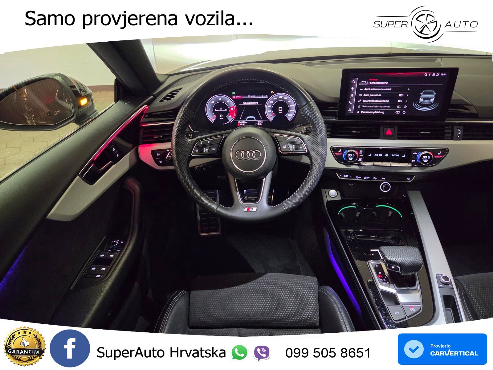 Audi A5 Sportback 40 TDI (190 KS) quattro ultra S tronic S line LED+GR SJED+ACC