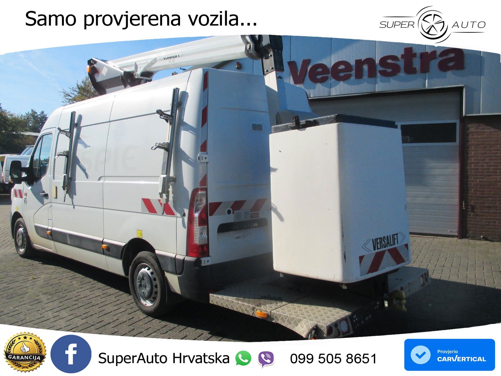 Renault Master 2.3DCI Arbeitsbuhne 13.2M Netto €16950,= 145 KS